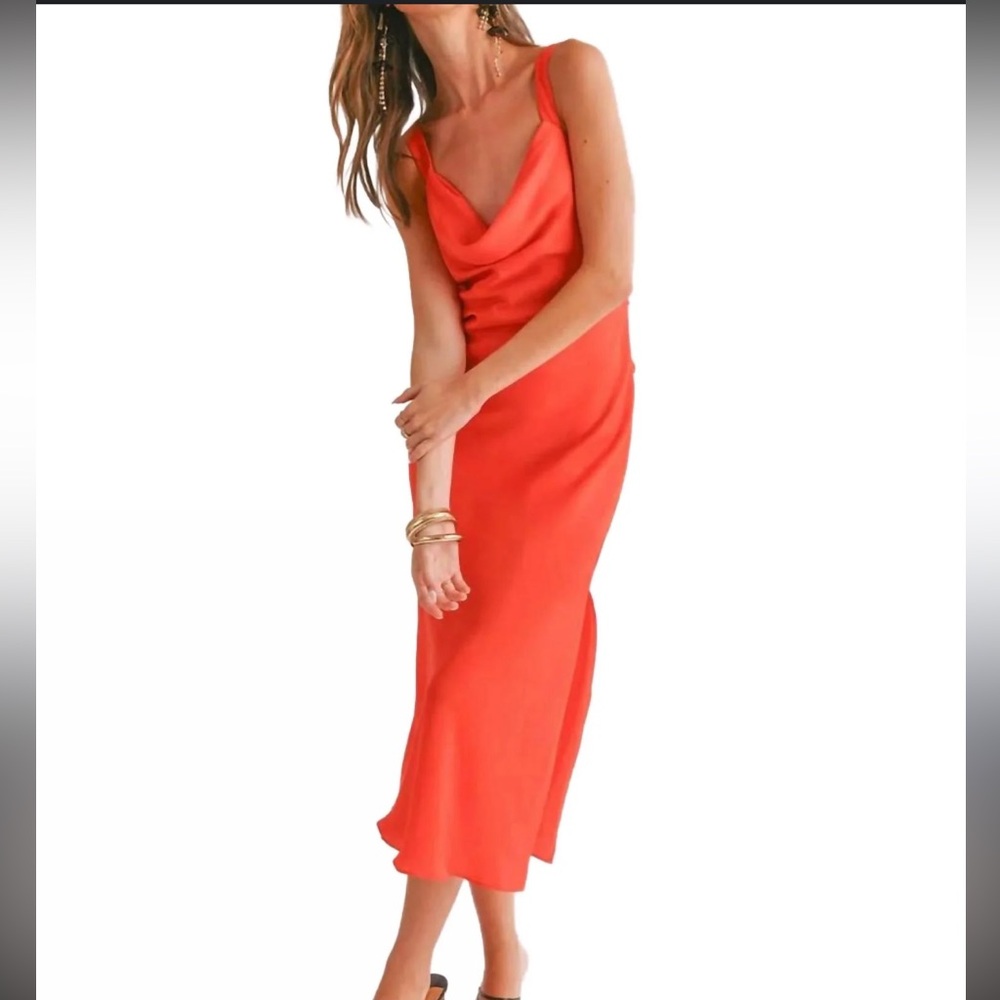 Sage the‎ Label Dream Skies Low Back Cowl Midi Dress